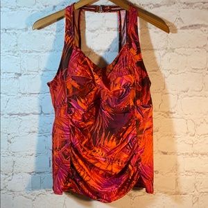 *NEW D & CO. BEACH HALTER SWIM TANKINI TOP